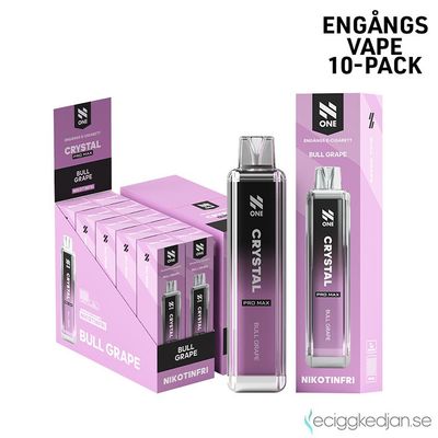 N One Crystal ZERO | Bull Grape | Engångsvape | 10pack