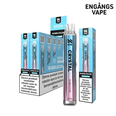 N One Crystal | Bubblegum | Engångsvape | 10pack