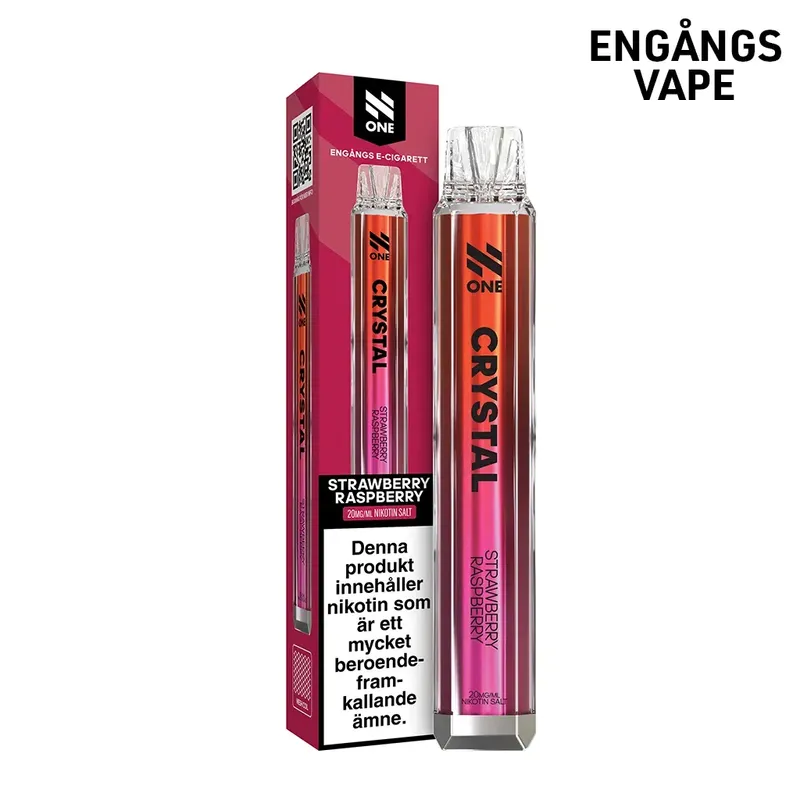 N One Crystal | Strawberry Raspberry | Engångsvape