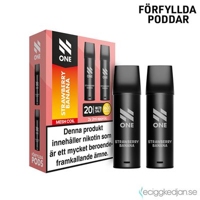 N One Pod V1 | Strawberry Banana | Inkl 1st Batteri | OBS! Utgånget datum