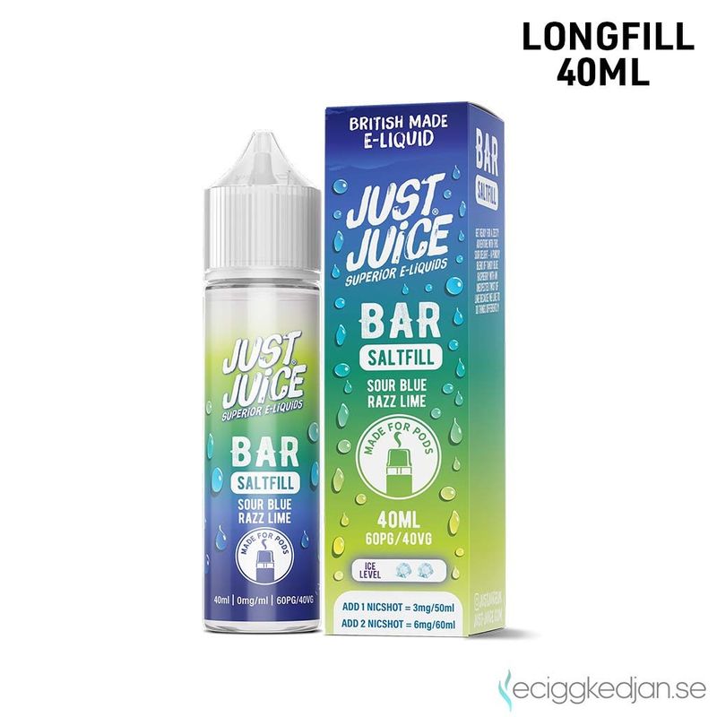 Just Juice Bar | Sour Blue Razz Lime | 40ml Saltfill