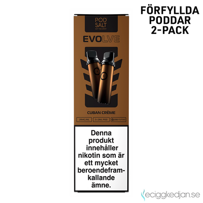Pod Salt Evolve Pod | Cuban Creme | Förfylld Pod | OBS! Utgånget Datum