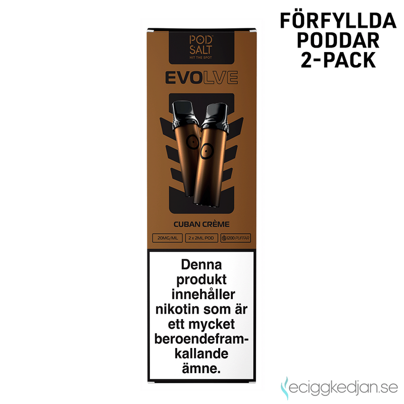 Pod Salt Evolve Pod | Cuban Creme | Förfylld Pod | OBS! Utgånget Datum