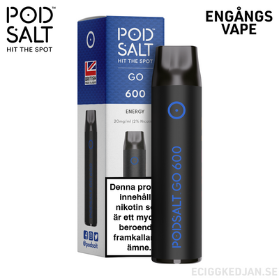 Pod Salt GO 600 | Blue Bull | Engångsvape  | OBS!! Utgånget Datum