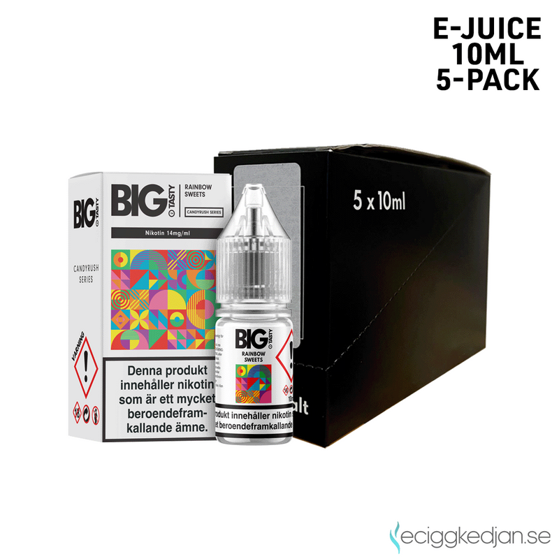 Big Tasty Candy | Rainbow Sweets | 10ml E-Juice | 5pack