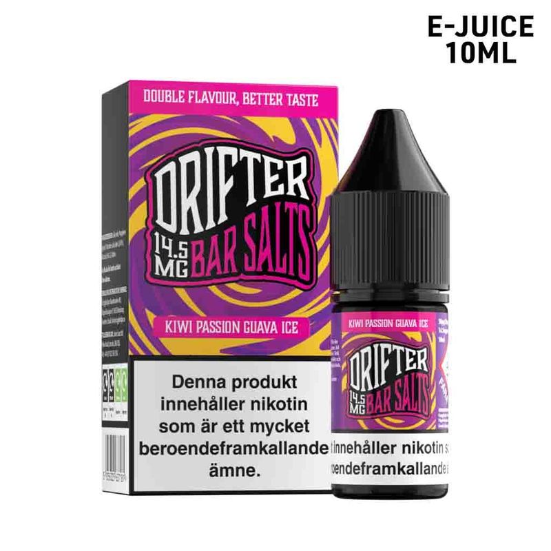 Drifter Salt | Kiwi Passion Guava Ice | 10ml E-Juice
