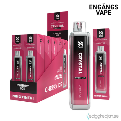 N One Crystal ZERO | Cherry Ice | Engångsvape | 10pack