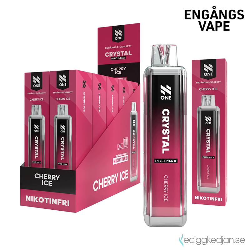 N One Crystal ZERO | Cherry Ice | Engångsvape | 10pack