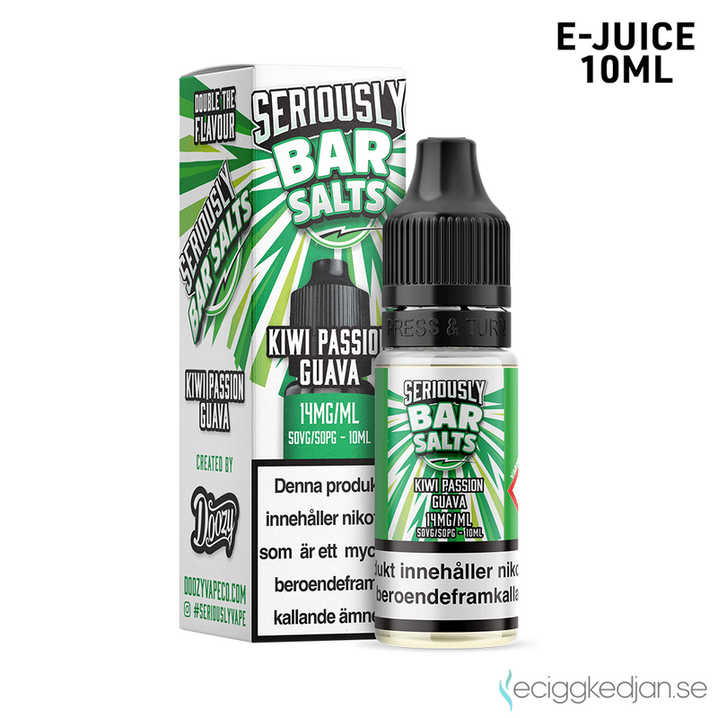 Seriously Bar Salts | Kiwi Passion Guava | 10ml E-Juice