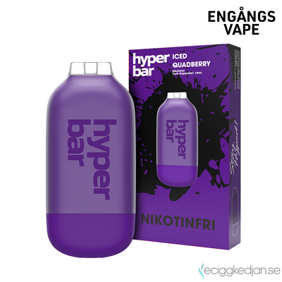 Hyper Bar ZERO | Iced Quadberry | Engångsvape