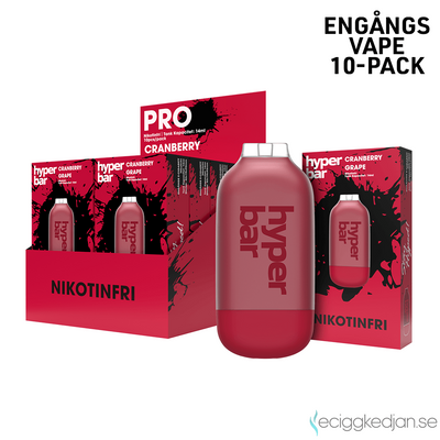 Hyper Bar ZERO | Cranberry Grape | Engångsvape | 10pack