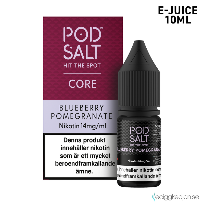 Pod Salt Core | Blueberry Pomegranate | 10ml E-Juice | OBS!! Kort/Utgånget Datum
