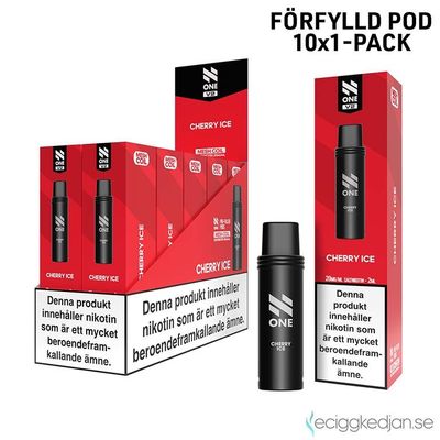 N One Pod V2 | Cherry ICE | Förfylld Pod | 10pack