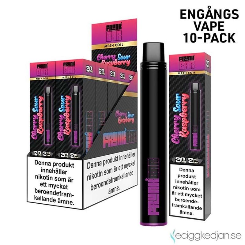 Frunk Bar | Cherry Sour Raspberry | Engångsvape | 10pack
