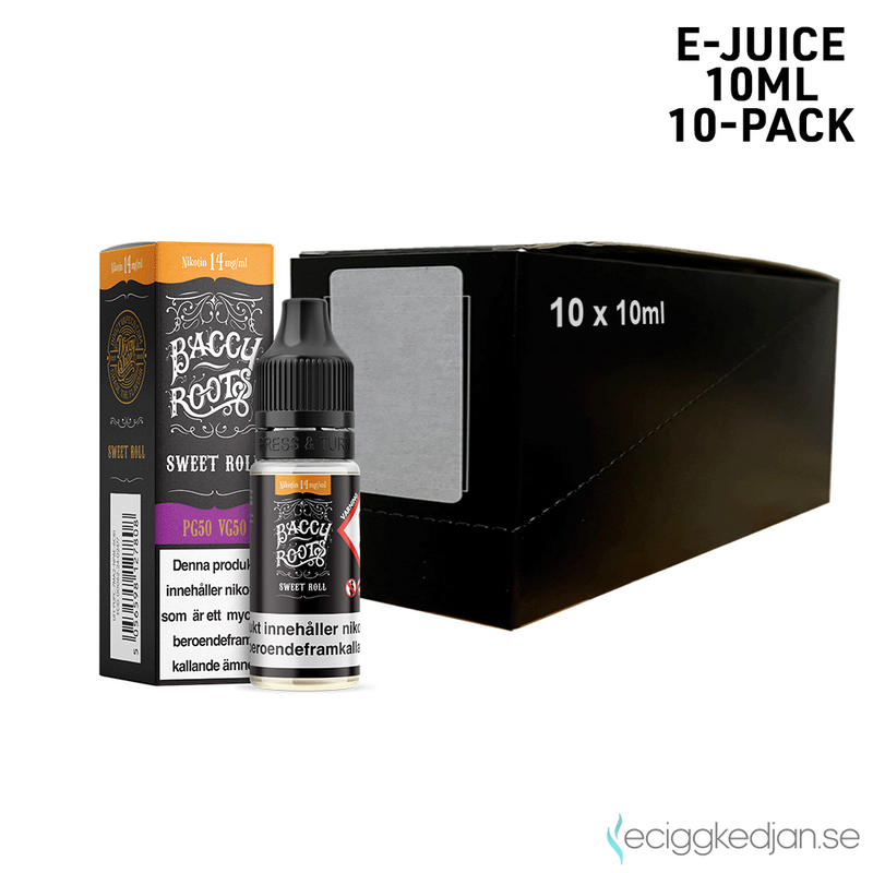 Baccy Roots | Sweet Roll | 10ml E-Juice | 10pack