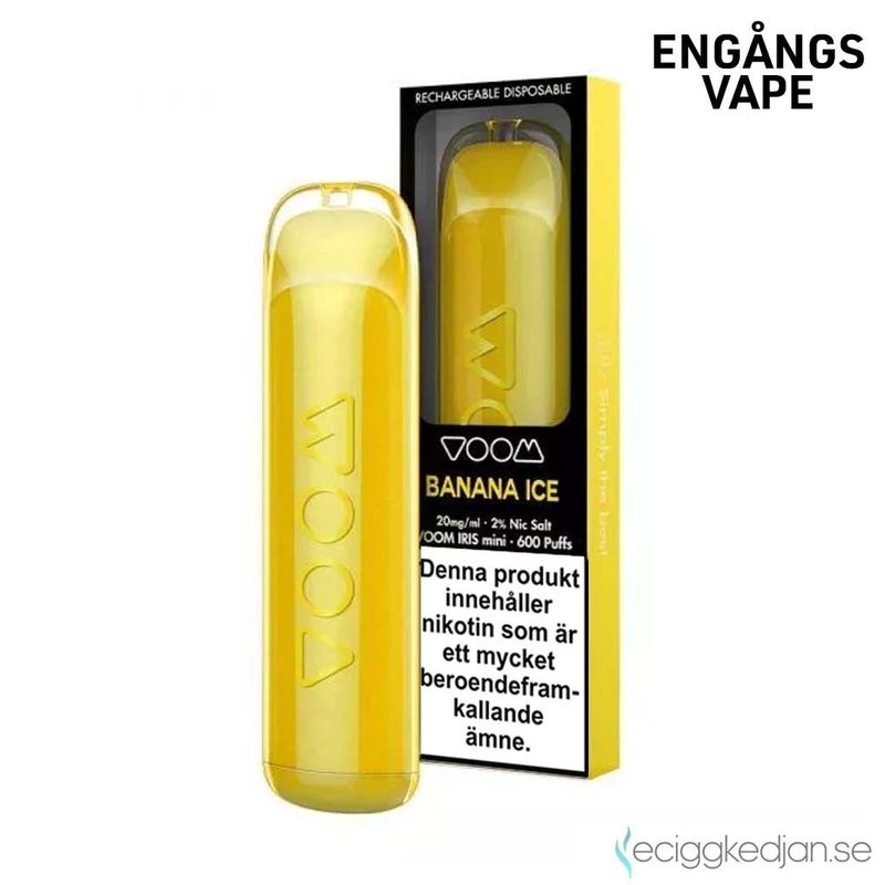 Voom Iris | Banana Ice | Engångsvape | OBS!! Utgånget Datum