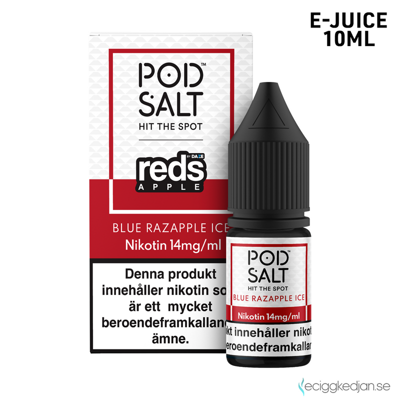 Pod Salt Fusion | Blue Razapple Ice | 10ml E-Juice | OBS!! Kort/Utgånget Datum