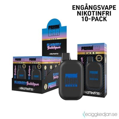 Frunk Bar Cube ZERO | Blueberry Bubblegum | Nikotinfri Engångsvape | 10pack