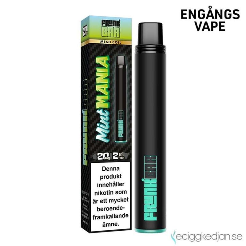 Frunk Bar | Mint Mania | Engångsvape | Kort/Utgående datum