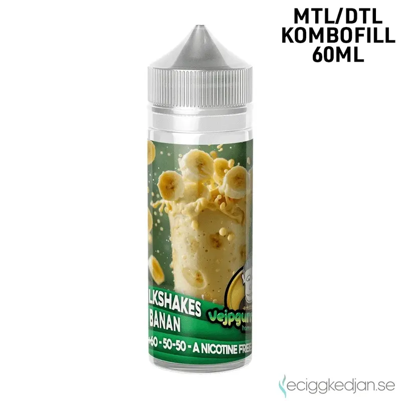Vejpgummans Milkshake | Banan | 60ml Kombofill
