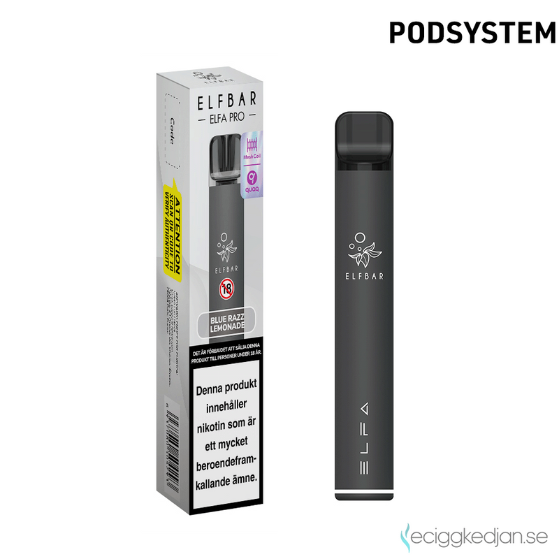 Elfa Mesh Pod Kit | Black | Batteri inkl Förfylld Pod | OBS!! Utgånget Datum