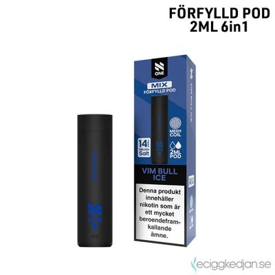 N One 6in1 Mesh Pod | Vim Bull Ice | Förfylld Pod | 1pack
