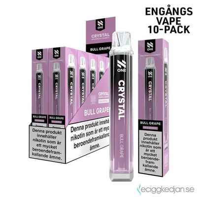N One Crystal | Bull Grape | Engångsvape | 10pack