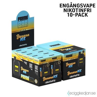 Frunk Bar Cube ZERO | Banana Ice | Nikotinfri Engångsvape | 10pack