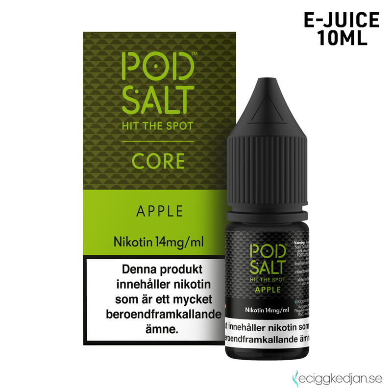Pod Salt Core | Apple | 10ml E-Juice | OBS!! Kort/Utgånget Datum