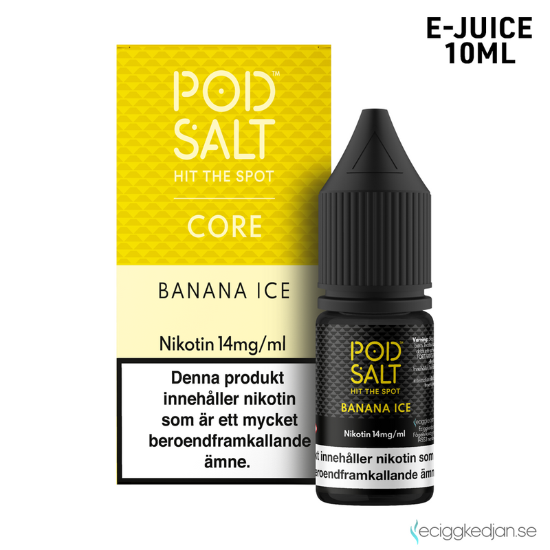 Pod Salt Core | Banana Ice | 10ml E-Juice | OBS!! Kort/Utgånget Datum