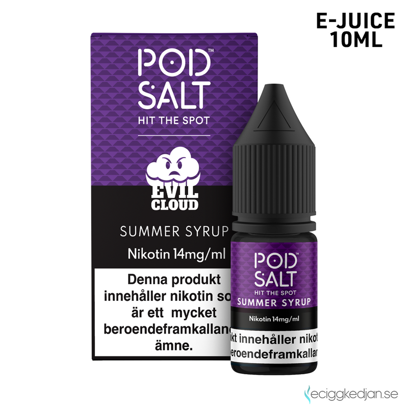 Pod Salt Fusion | Summer Syrup | 10ml E-Juice | OBS!! Kort/Utgånget Datum