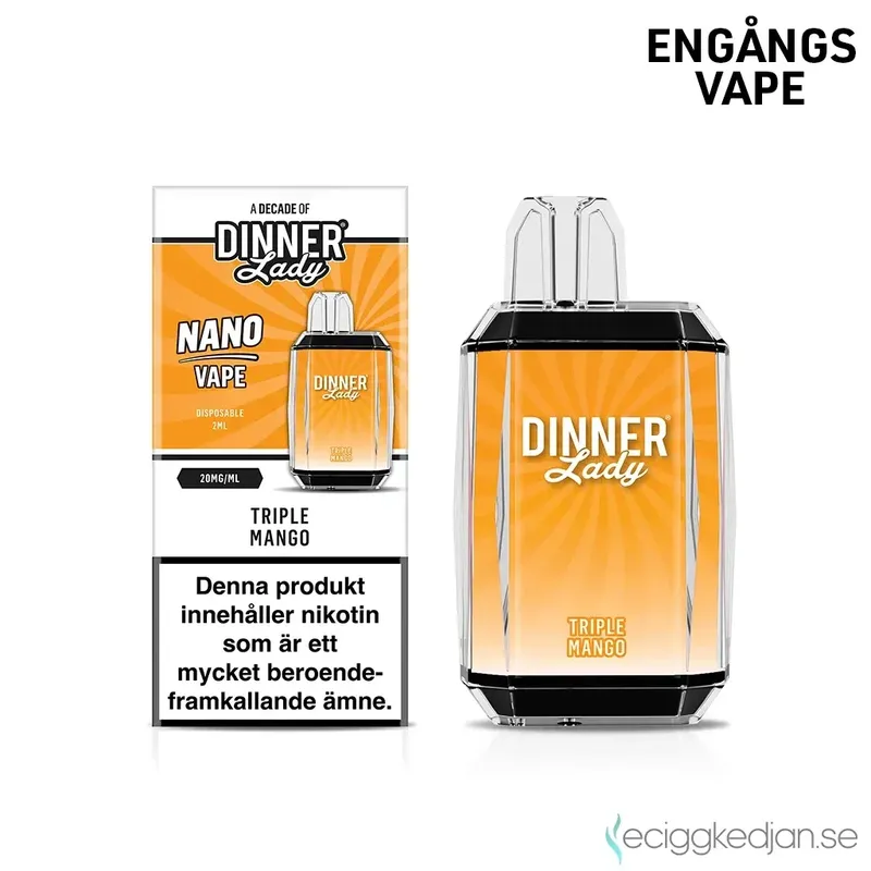 Dinner Lady Nano Cube | Triple Mango | Engångsvape
