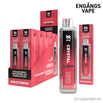 N One Crystal ZERO | Strawberry Watermelon Bubblegum | Engångsvape | 10pack