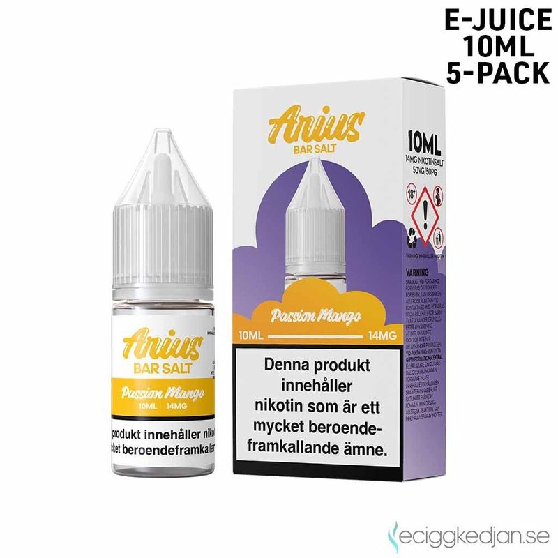 Arius Bar Salt Fruity | Passion Mango | 10ml E-Juice | 5pack