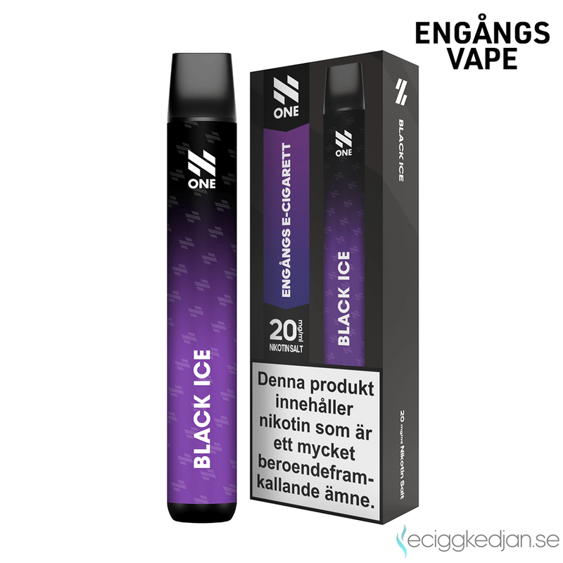 N ONE | Black Ice | Engångs Vape | UTGÅNGET DATUM