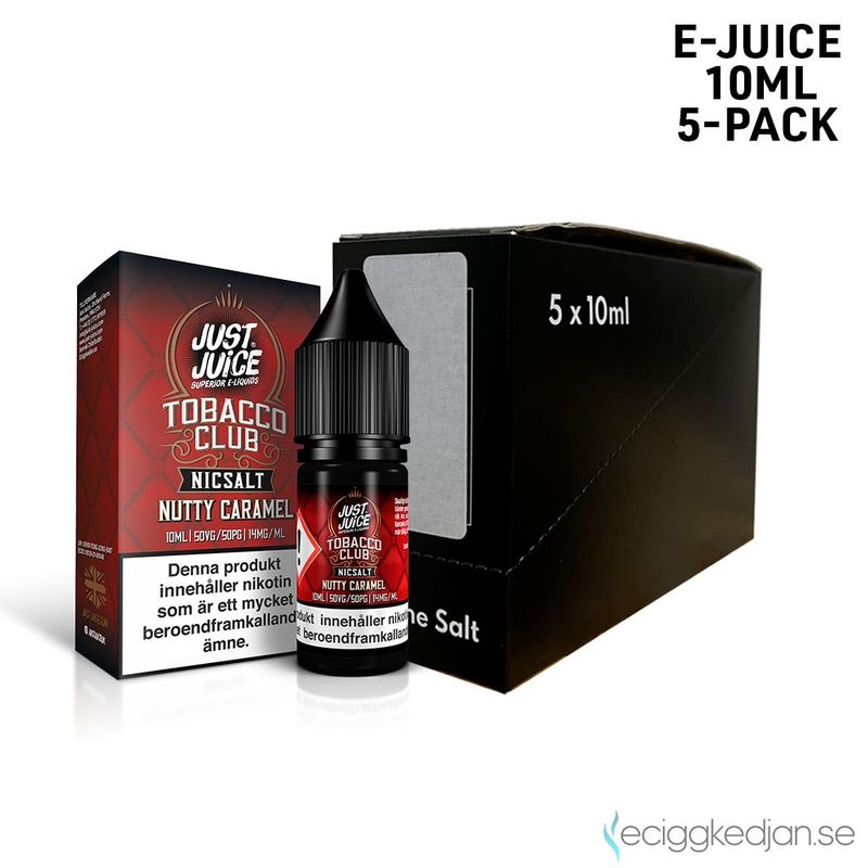 Just Juice Tobacco Club | Nutty Caramel | 10ml E-Juice | 5pack