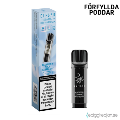 Elfa Mesh Pod | Blueberry Sour Raspberry | Förfylld Pod | 2pack | OBS!! Utgånget Datum