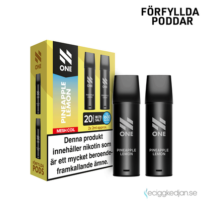 N One Mesh Pod V1 | Pineapple Lemon | 1600 Puff per 2pack | OBS!! Utgånget Datum