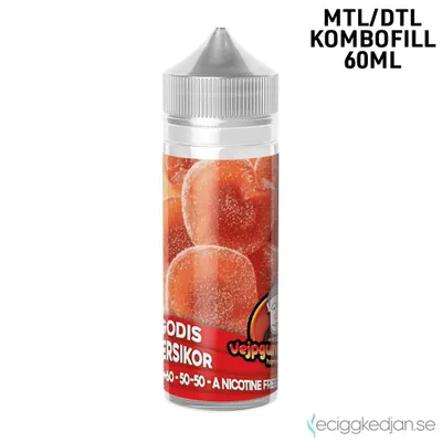 Vejpgummans Godis | Persikor | 60ml Kombofill