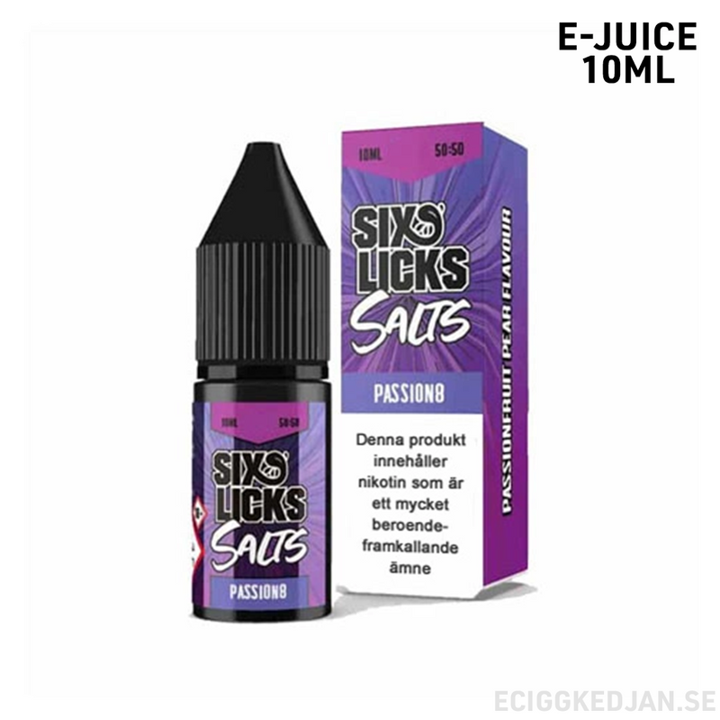 Six Licks | Passion 8 | 10ml E-Juice | OBS!! Utgånget Datum