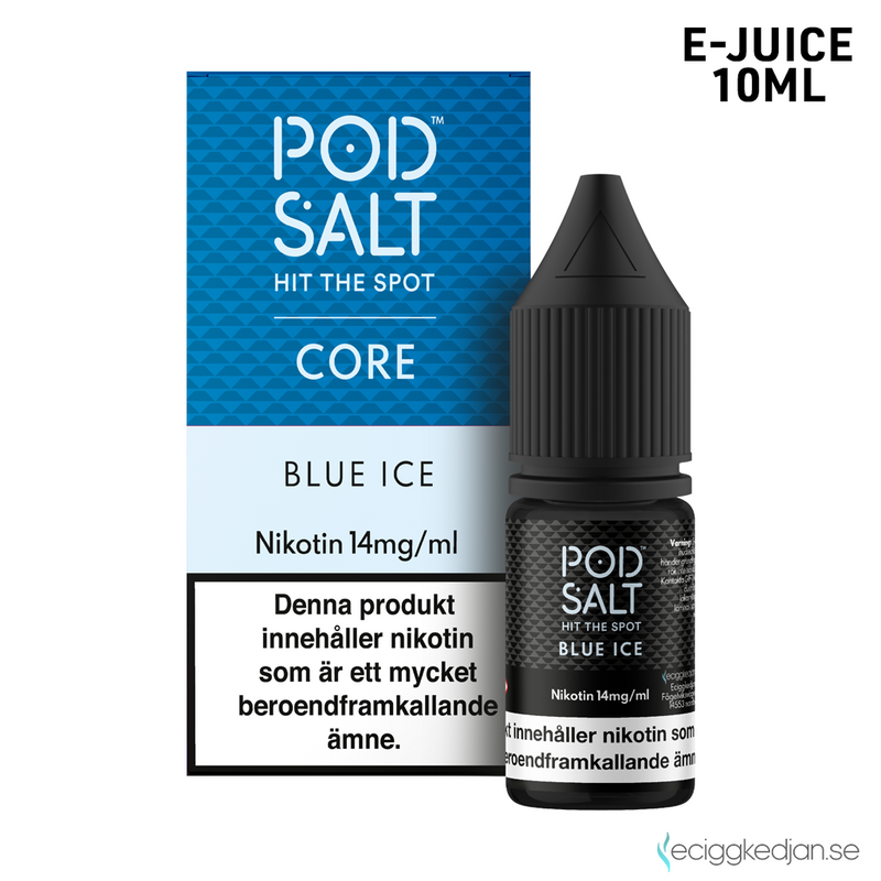 Pod Salt Core | Blue Ice | 10ml E-Juice | OBS!! Kort/Utgånget Datum