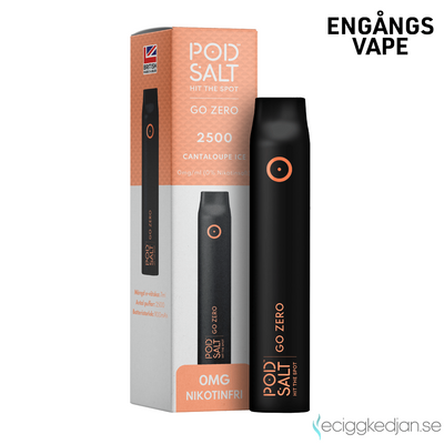 Pod Salt Go ZERO 2500 | Cantaloupe Ice | Engångsvape | OBS!! Utgånget Datum