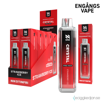N One Crystal ZERO | Strawberry Ice | Engångsvape | 10pack