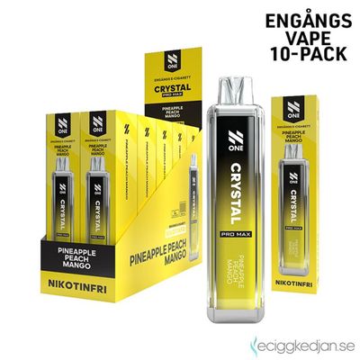 N One Crystal ZERO | Pineapple Peach Mango | Engångsvape | 10pack