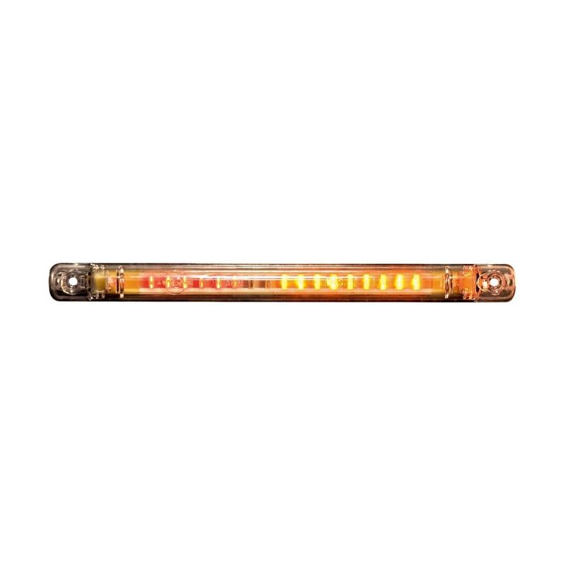 Fiberoptisk Bak/Broms/Blinkers,237mm lång 12-24V Vitt glas