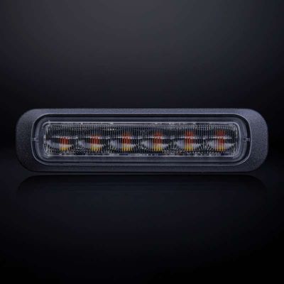 DARK KNIGHT RIKTAT BLIXTLJUS ORANGE 6 LED MÖRKTONAT LINS