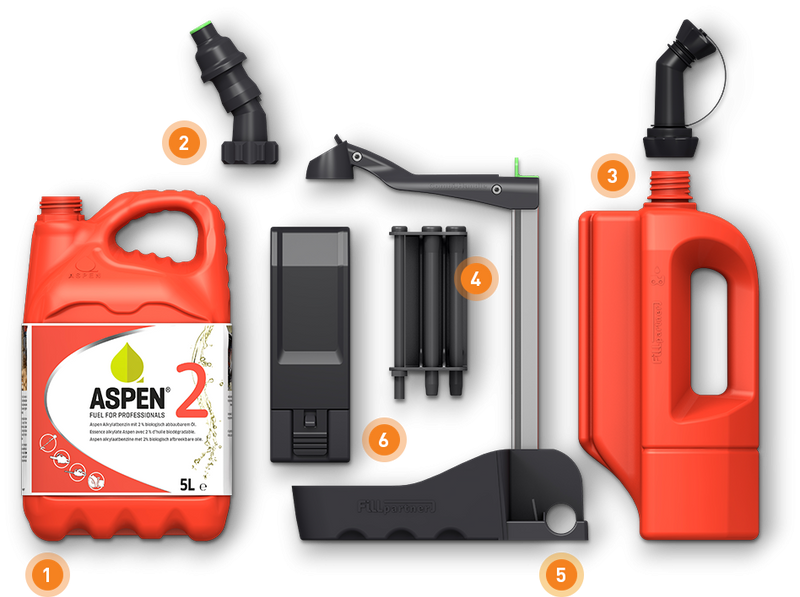 Aspen Combihandle - Kombidunk för Aspen alkylatbensin & Aspen Bio Chain oil