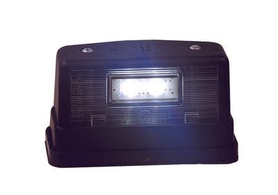 REKTANGULÄR NUMMERSKYLTSBELYSNING VITT LED, SVART