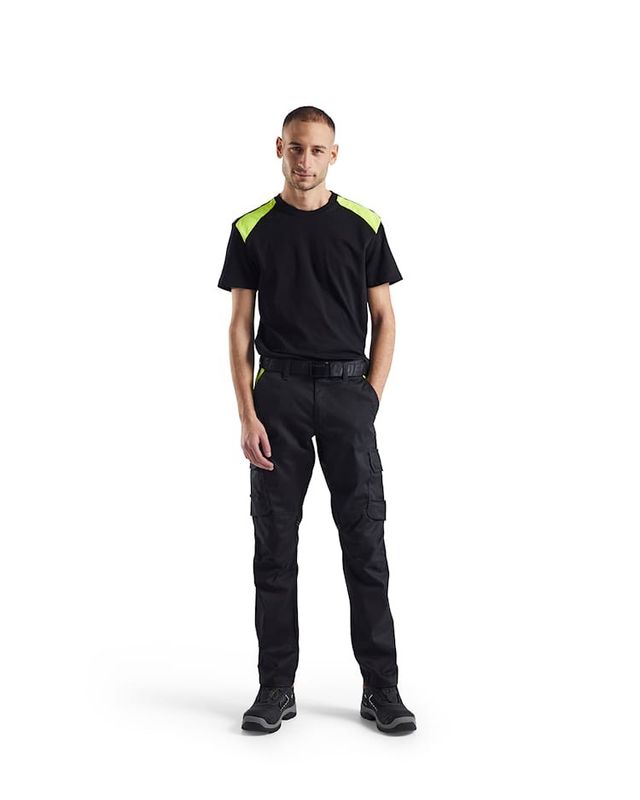 3379 T-shirt Svart/Varselgul