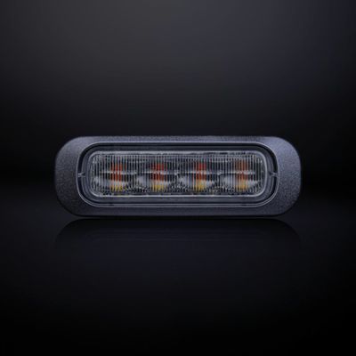DARK KNIGHT BLIXTLJUS ORANGE 4 LED MÖRKTONAT GLAS